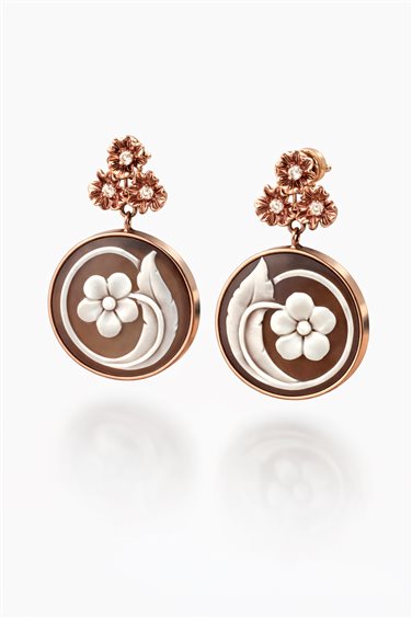 Orecchini Cameo Italiano Donna in Argento Conchiglia 0203 - 0203